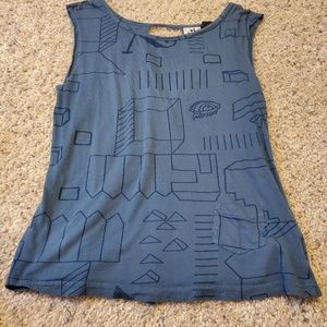 Volcom Medium Flowy Blue Tank Top